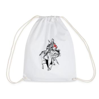 Chevalier - Croisé - Chevalier - Épée - Sac de sport léger - blanc - Devant