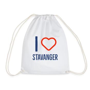 I love Stavanger - Drawstring Bag - white - Front