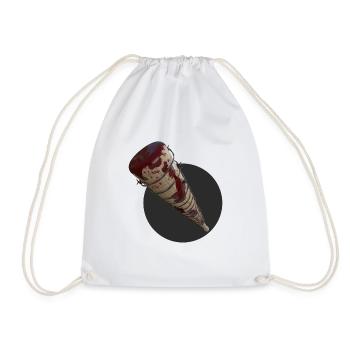 Baseball bat with barbed wire - Drawstring Bag - white - Front