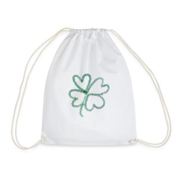 cloverleaf - Drawstring Bag - white - Front