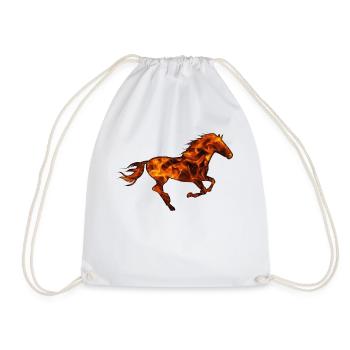 Cheval de cheval - Sac de sport léger - blanc - Devant