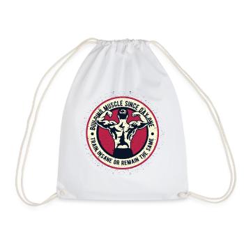 Muscle de construction - Sac de sport léger - blanc - Devant