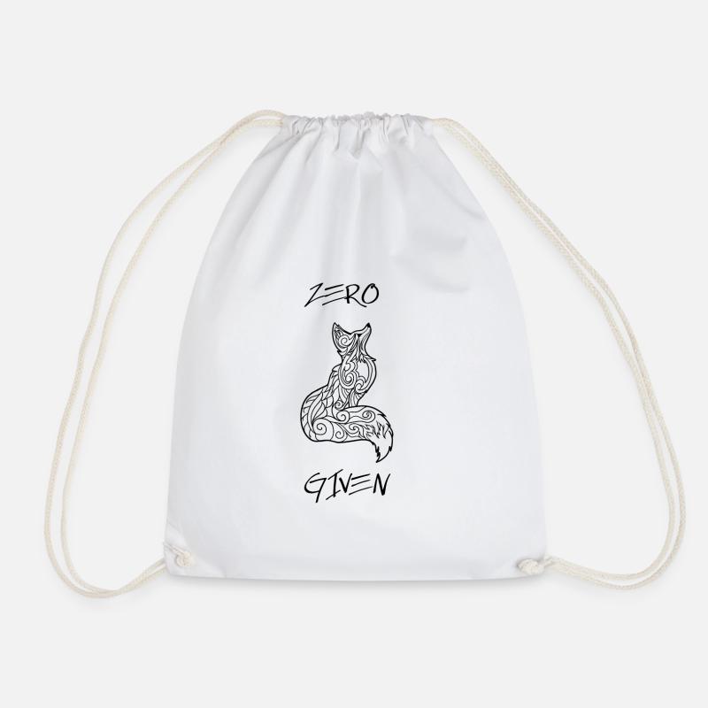 lustiges Zero Fox Given Shirt - Turnbeutel - Weiß