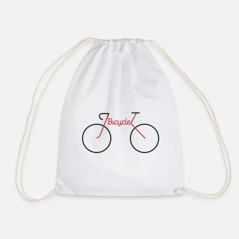 Fahrrad - Turnbeutel - Weiß