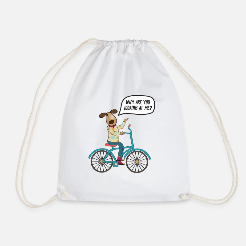 Fahrrad - Turnbeutel - Weiß