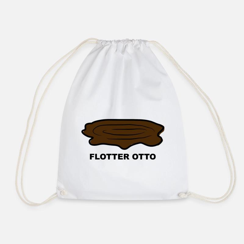 Durchfall Kot Scheiße Kacke Flotter Otto Geschenk - Turnbeutel - Weiß