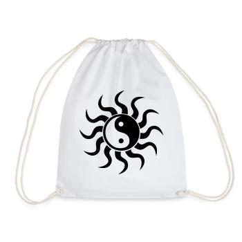 Yin Yang vector - Drawstring Bag - white - Front