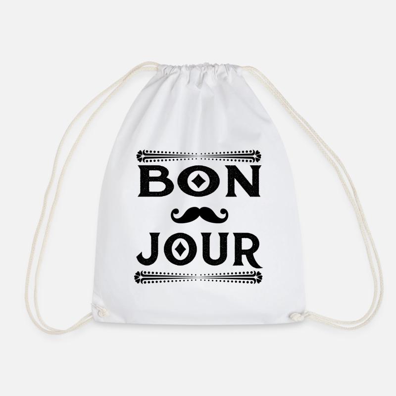 Bon Jour - Turnbeutel - Weiß