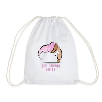 Fouet à la crème glacée - Sac de sport léger - blanc - Devant