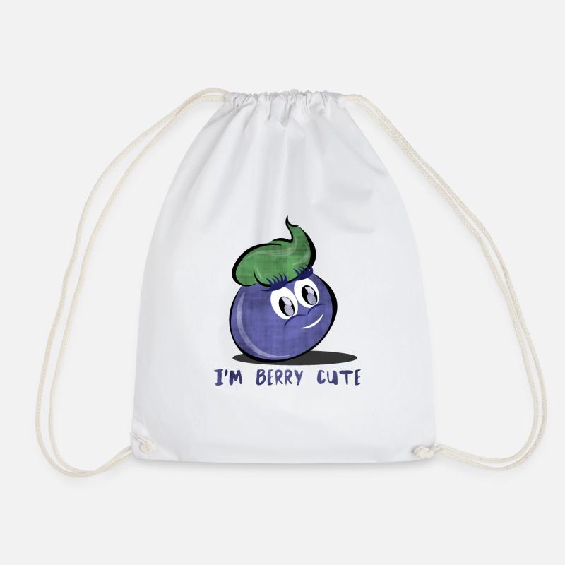 I'm berry cute - Drawstring Bag - white