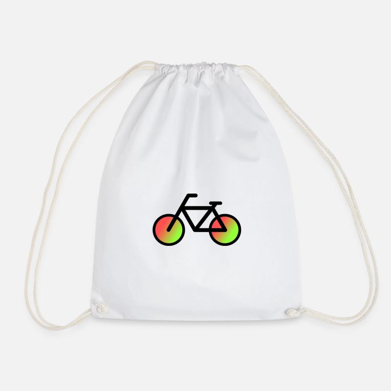 Colorful bicycle - Drawstring Bag - white