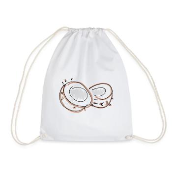 coconut - Drawstring Bag - white - Front