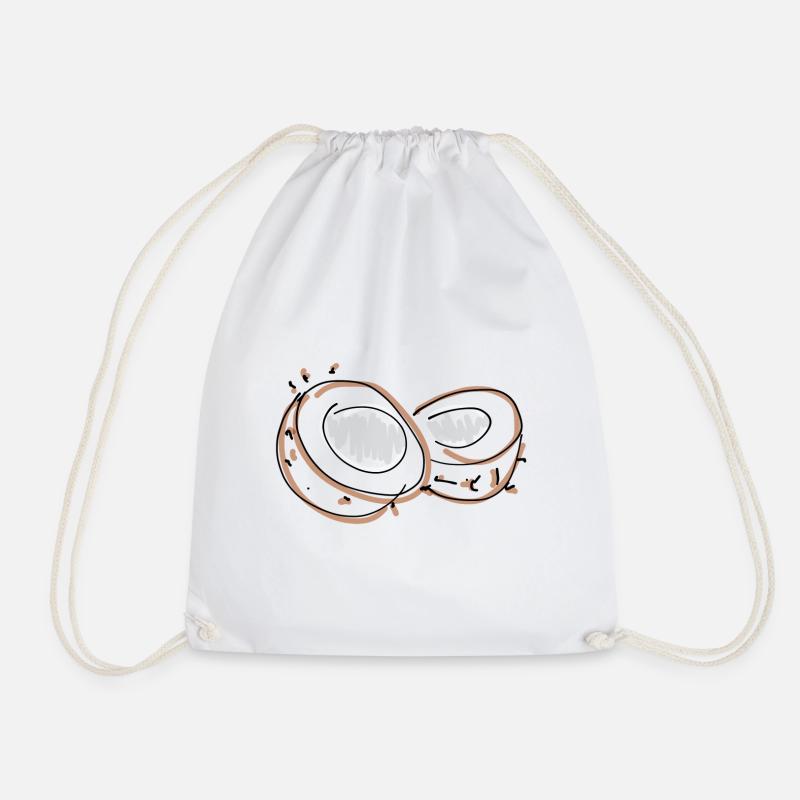 noix de coco - Sac de sport léger - blanc