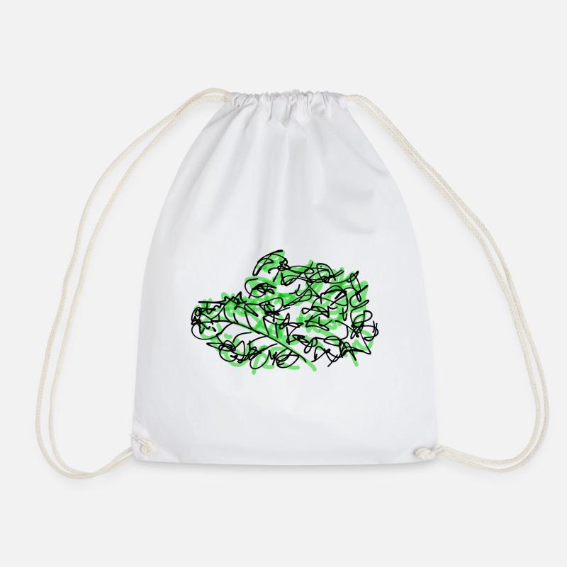 Kale - Drawstring Bag - white