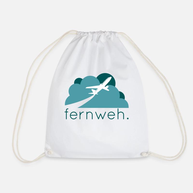 fernweh geschenk idee reisen - Turnbeutel - Weiß