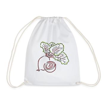 beetroot - Drawstring Bag - white - Front