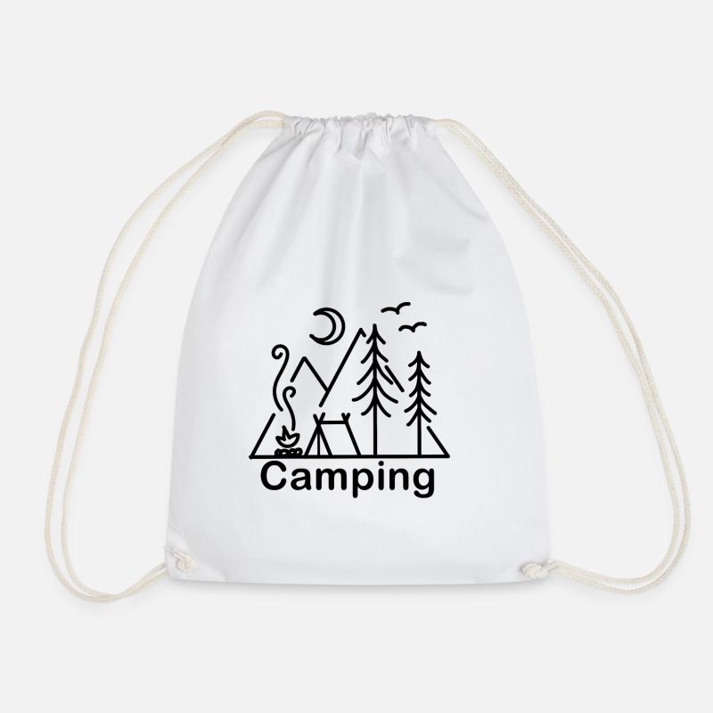 Camping nature - Drawstring Bag - white