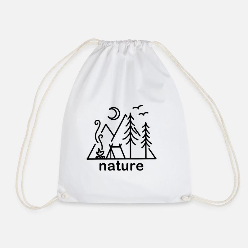 nature nature - Drawstring Bag - white