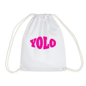 YOLO rose - Sac de sport léger - blanc - Devant
