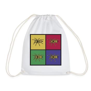 Pop-Art Spinne Vogelspinne - Turnbeutel - Weiß - Vorne