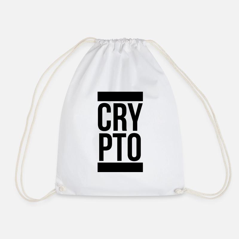 Crypto Currency Hodler Blockchain crypto gift - Drawstring Bag - white