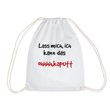 Lustiger Spruch ich kann das - Turnbeutel - Weiß - Vorne