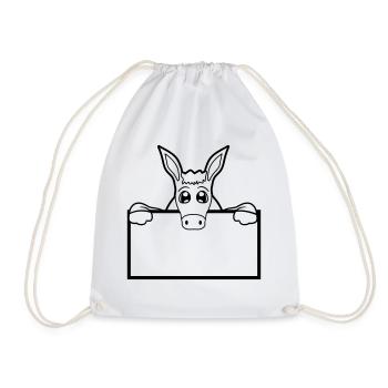 sign wall wall half text field surface write - Drawstring Bag - white - Front