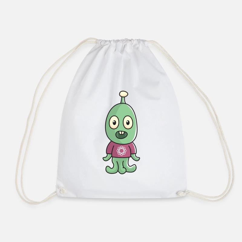 Alien - Drawstring Bag - white
