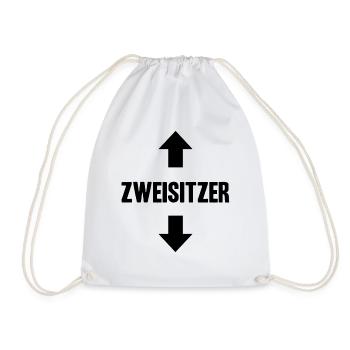 Two seater arrow gift idea - Drawstring Bag - white - Front
