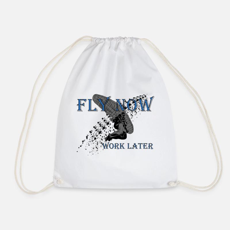 paragliding - Drawstring Bag - white