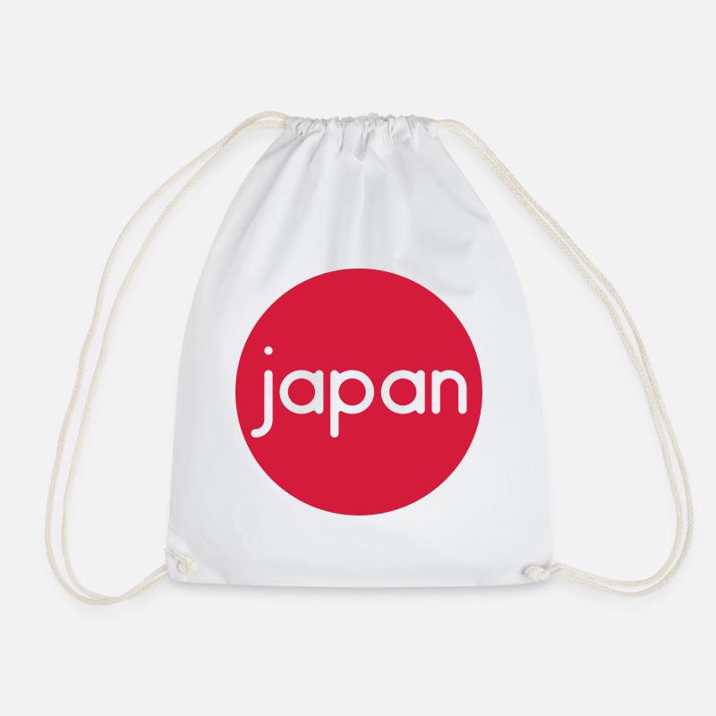 Japan - Customizable - Drawstring Bag - white