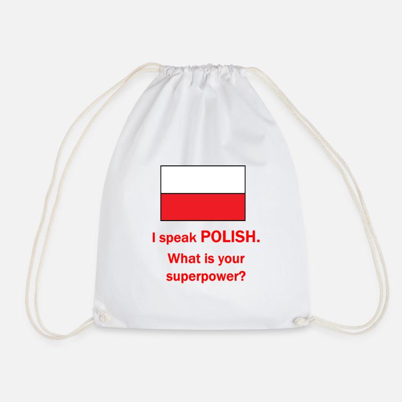 I speak polish - Turnbeutel - Weiß