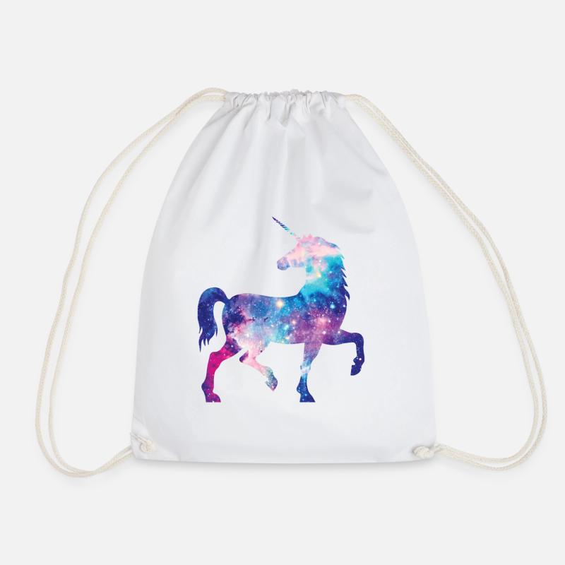 Galaxy unicorn - Drawstring Bag - white
