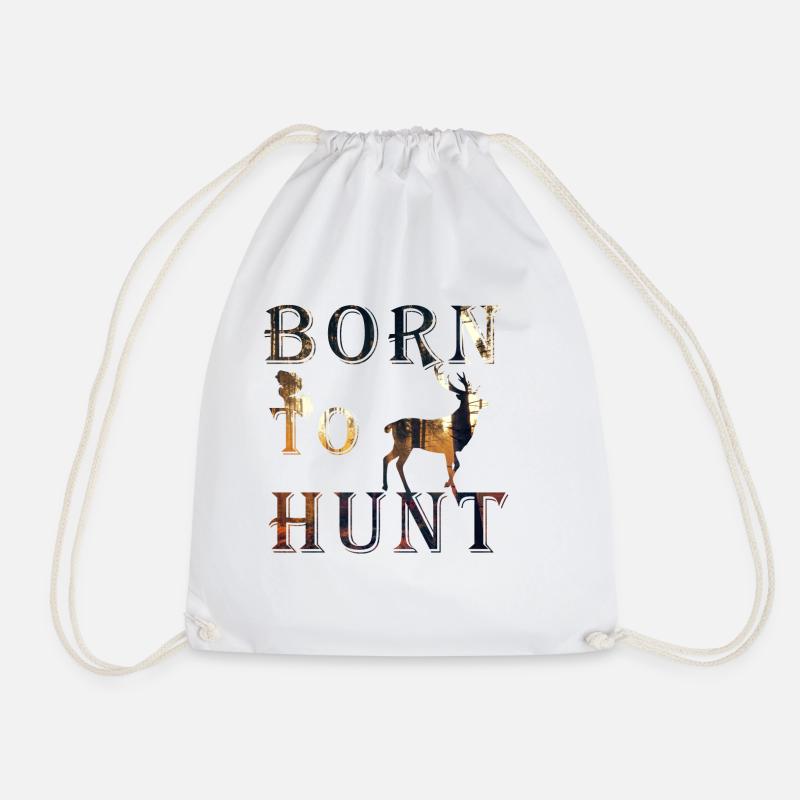 Born to Hunt - Turnbeutel - Weiß