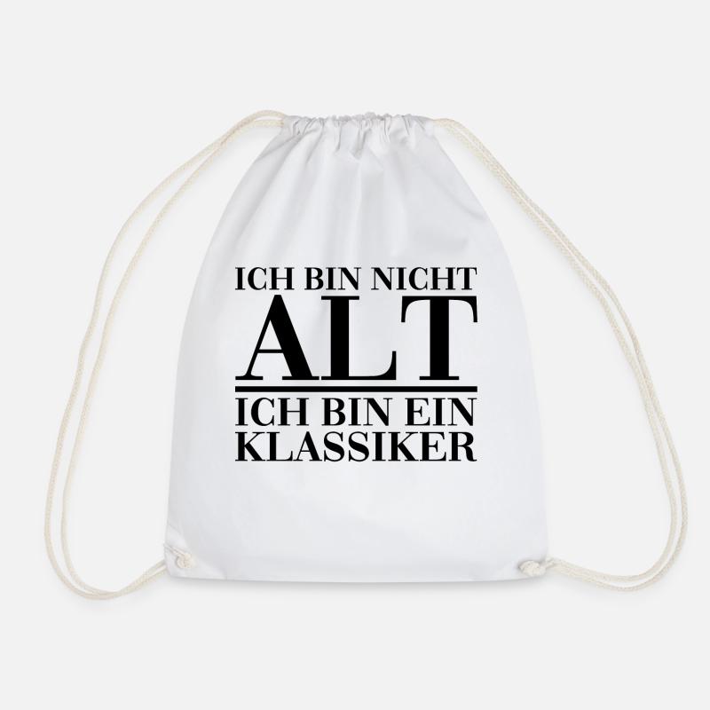 Ich bin nicht alt ich bin ein Klassiker lustig fun - Turnbeutel - Weiß