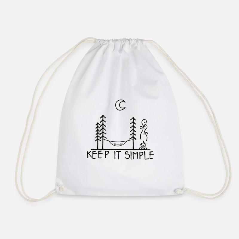 Keep it simple hammock - Drawstring Bag - white