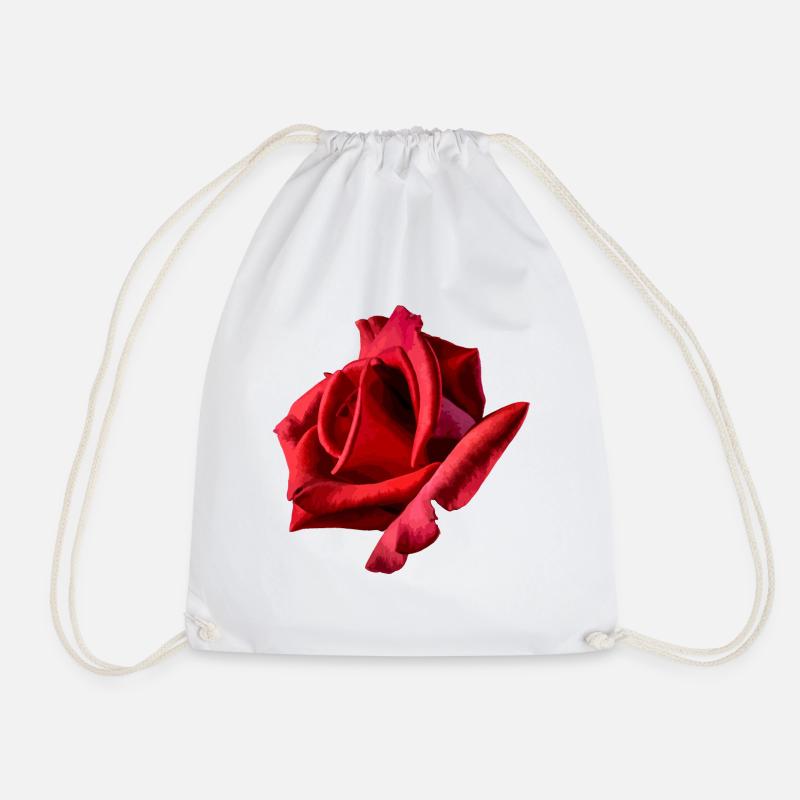 Rose rouge - Sac de sport léger - blanc