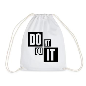 motivation spruch cool ausdauer fitness text logo - Turnbeutel - Weiß - Vorne