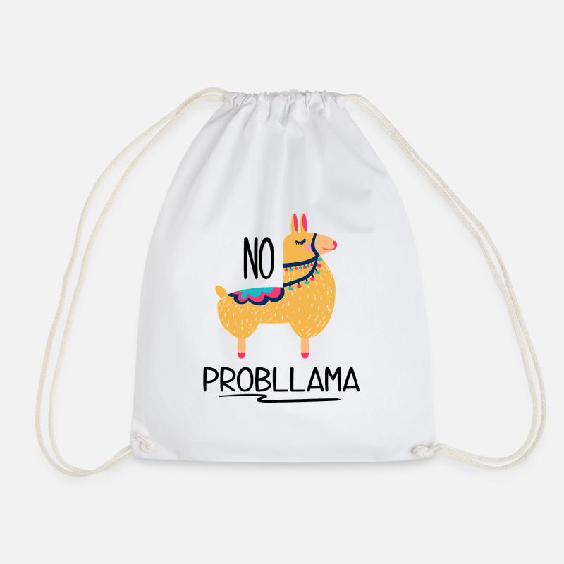funny sayings Lama - Drawstring Bag - white