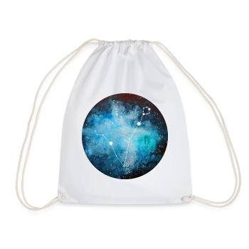 star signs fish - Drawstring Bag - white - Front