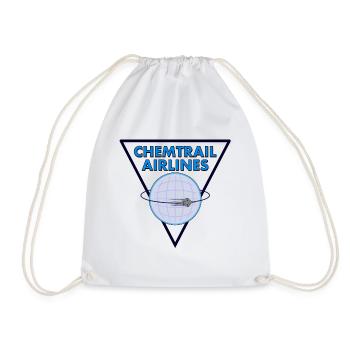 Chemtrail Airlines Pilot - Drawstring Bag - white - Front