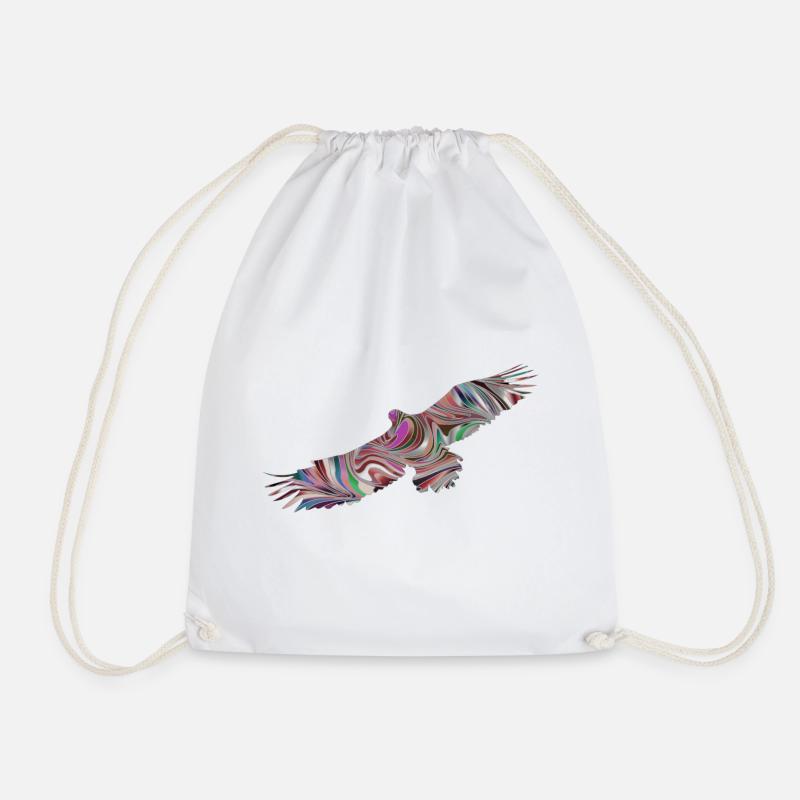 Eagle - Drawstring Bag - white
