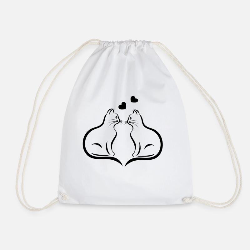 Deux chats - Sac de sport léger - blanc