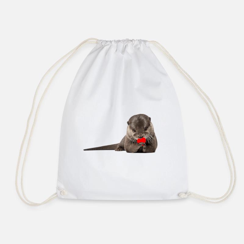 Loutre amour idée cadeau - Sac de sport léger - blanc