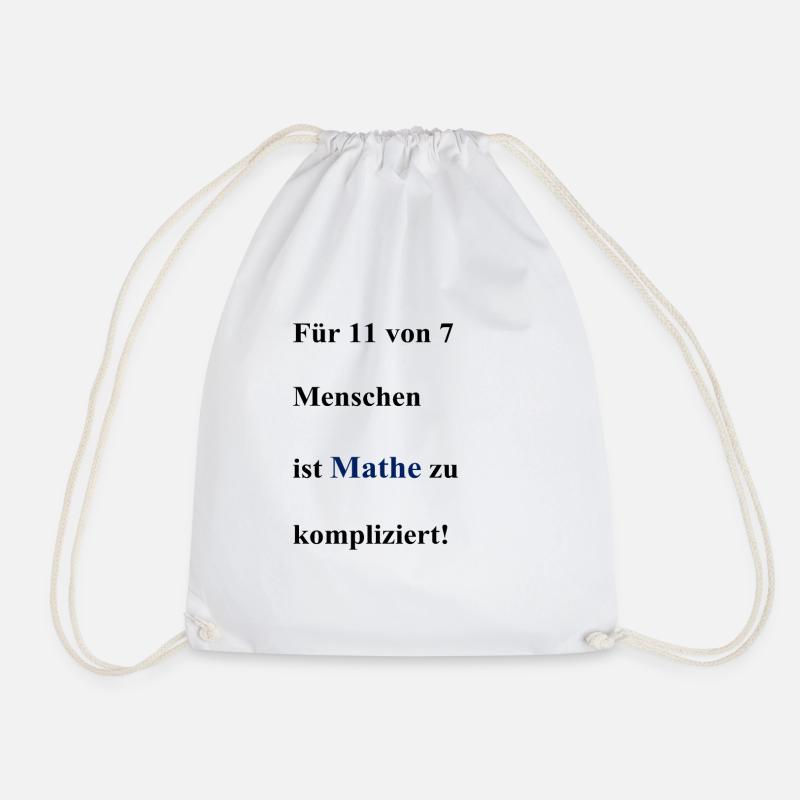 Math is too complicated! - Drawstring Bag - white