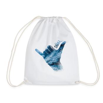 Shaka surfer shirt - Drawstring Bag - white - Front