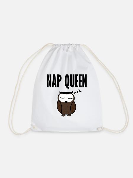 Nap Queen Eule Owl - Turnbeutel - Weiß