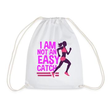 Not easy to catch! - Drawstring Bag - white - Front