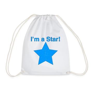 I'm a Star Blue - Drawstring Bag - white - Front