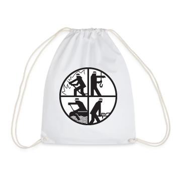 Fire brigade logo - Drawstring Bag - white - Front